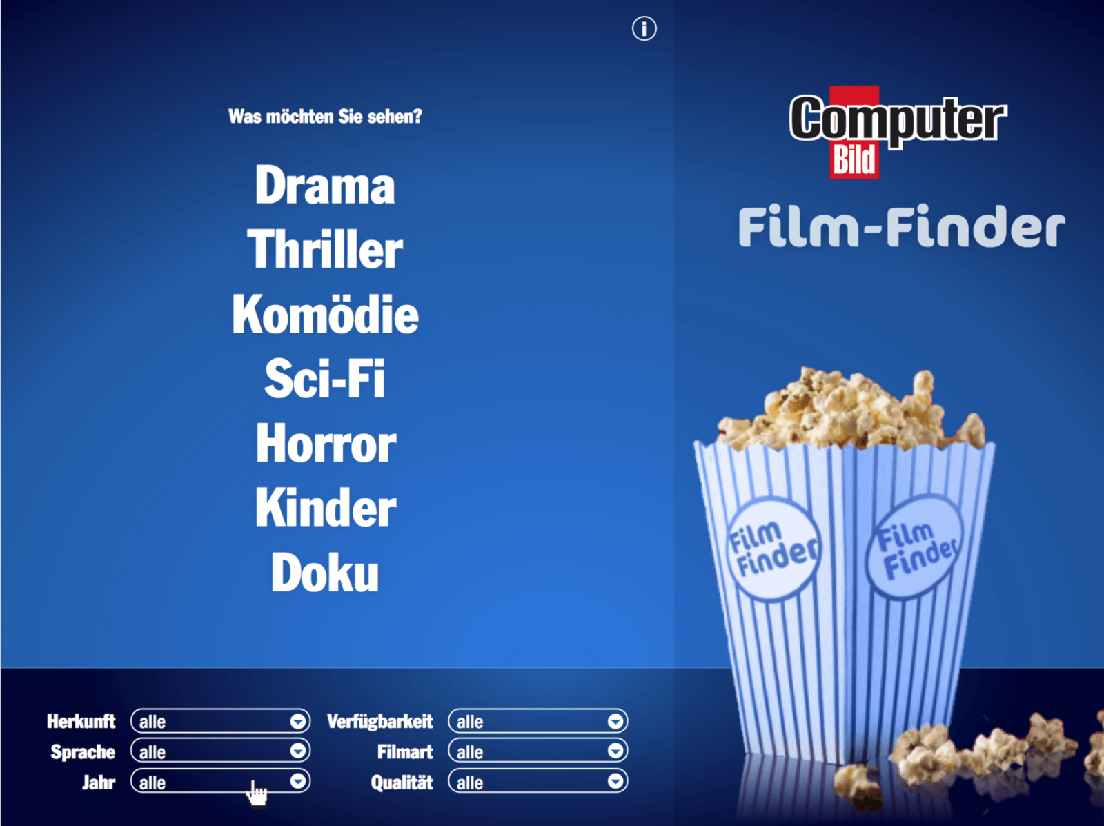 GUI für ComputerBILD Film-Finder