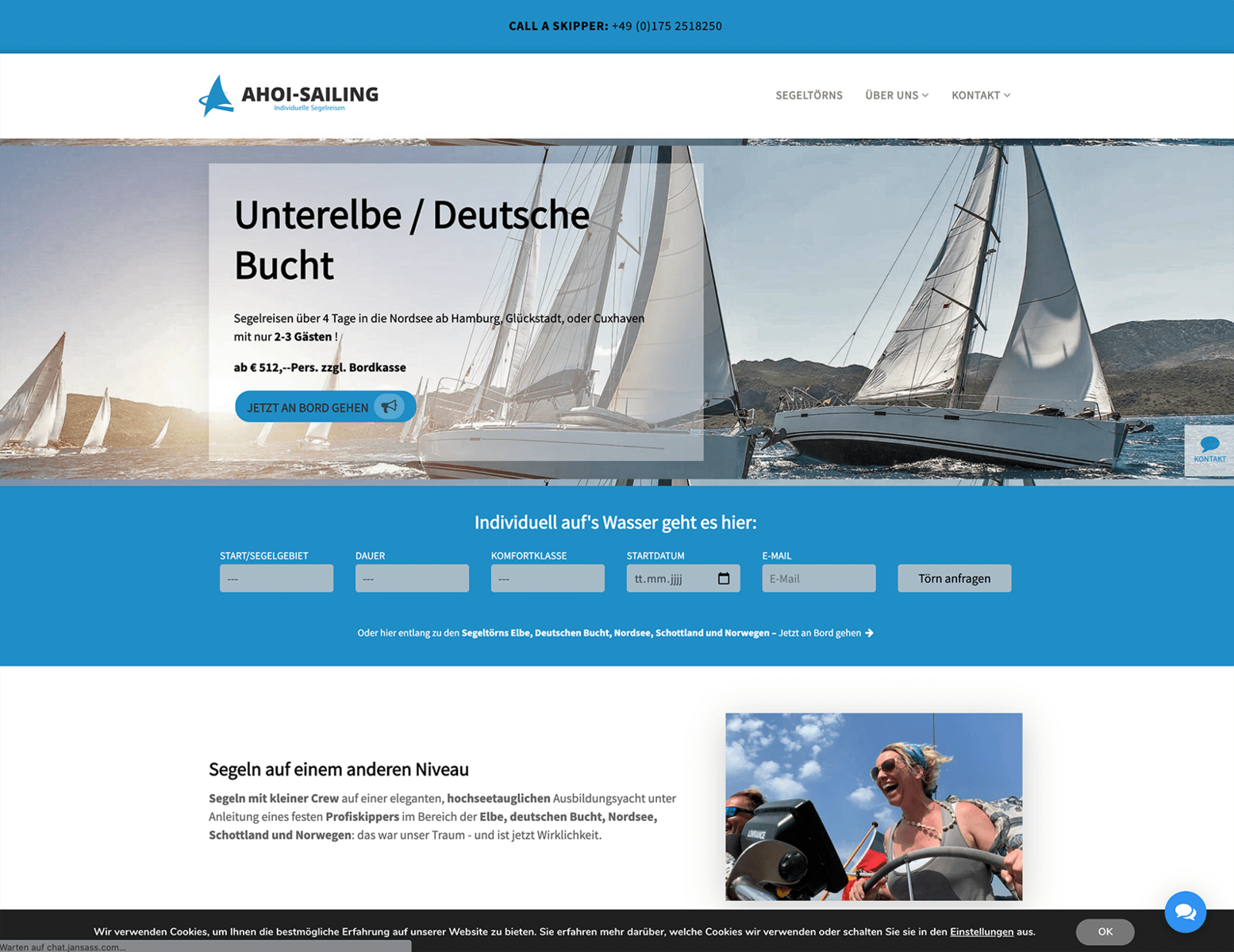 Strategie und Websites für Ahoi Sailing