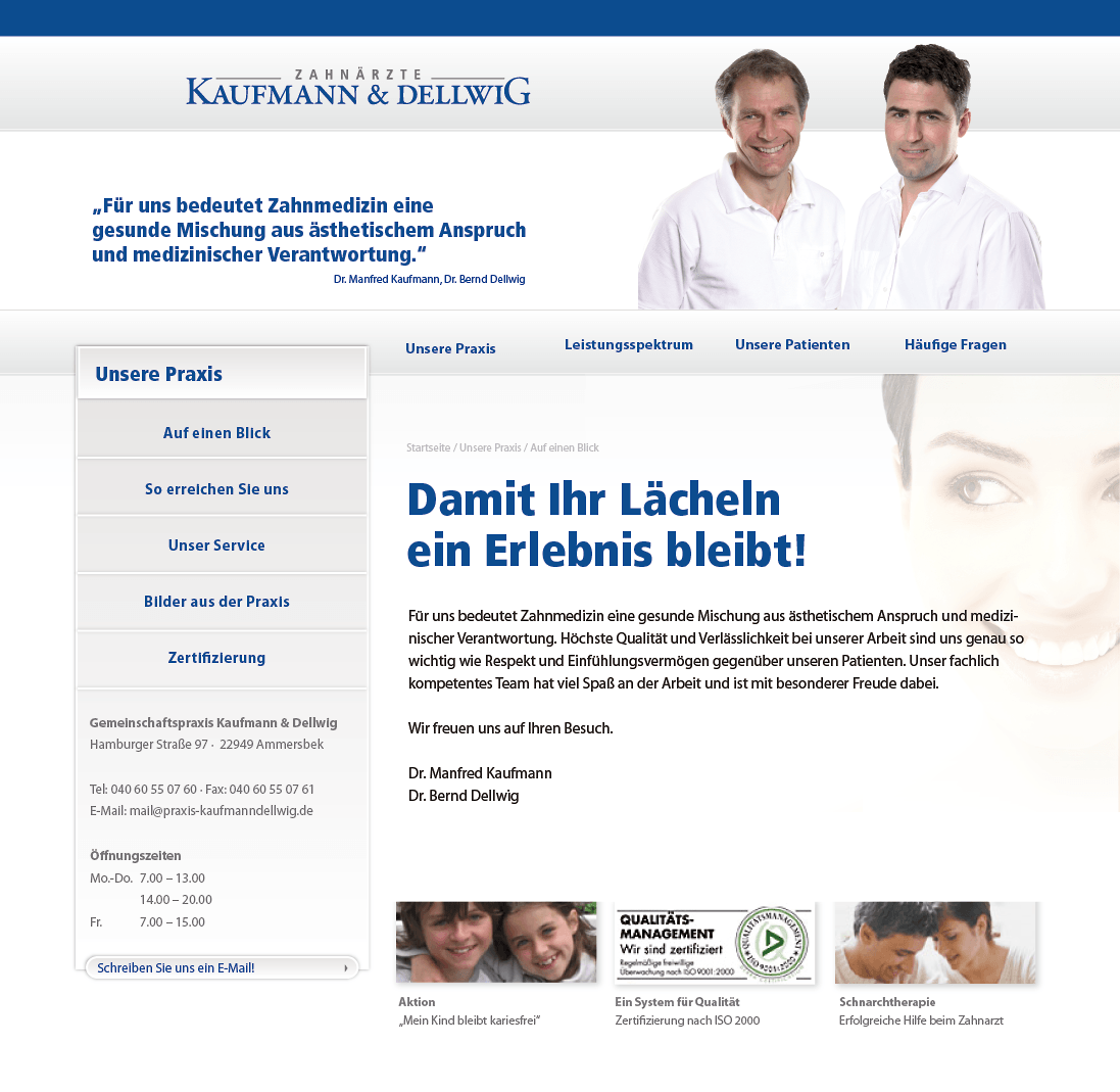 Redesign und Facelift Website Kaufmann und Dellwig