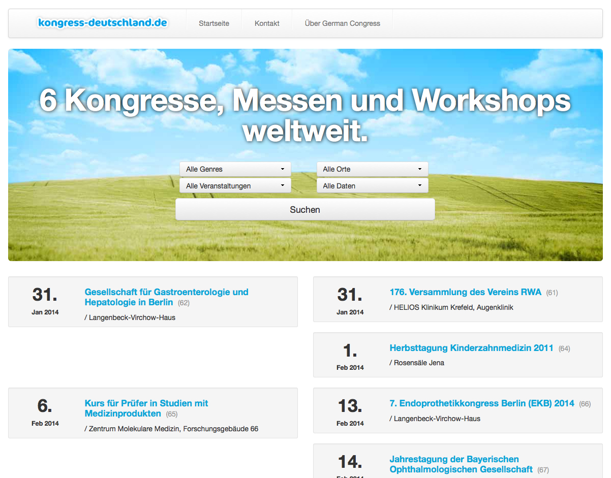 Datenbank- und Webdesign Kongress Deutschland