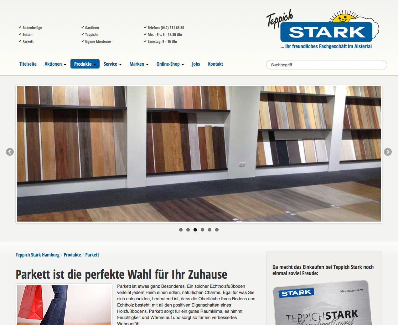 Webdesign und SEO Teppich Stark GmbH & Co KG