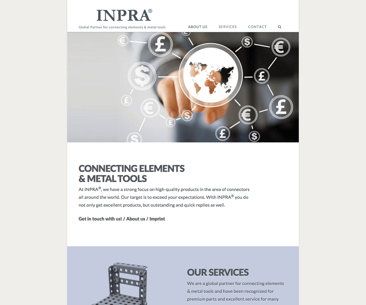 WordPress Entwicklung und Design für INPRA