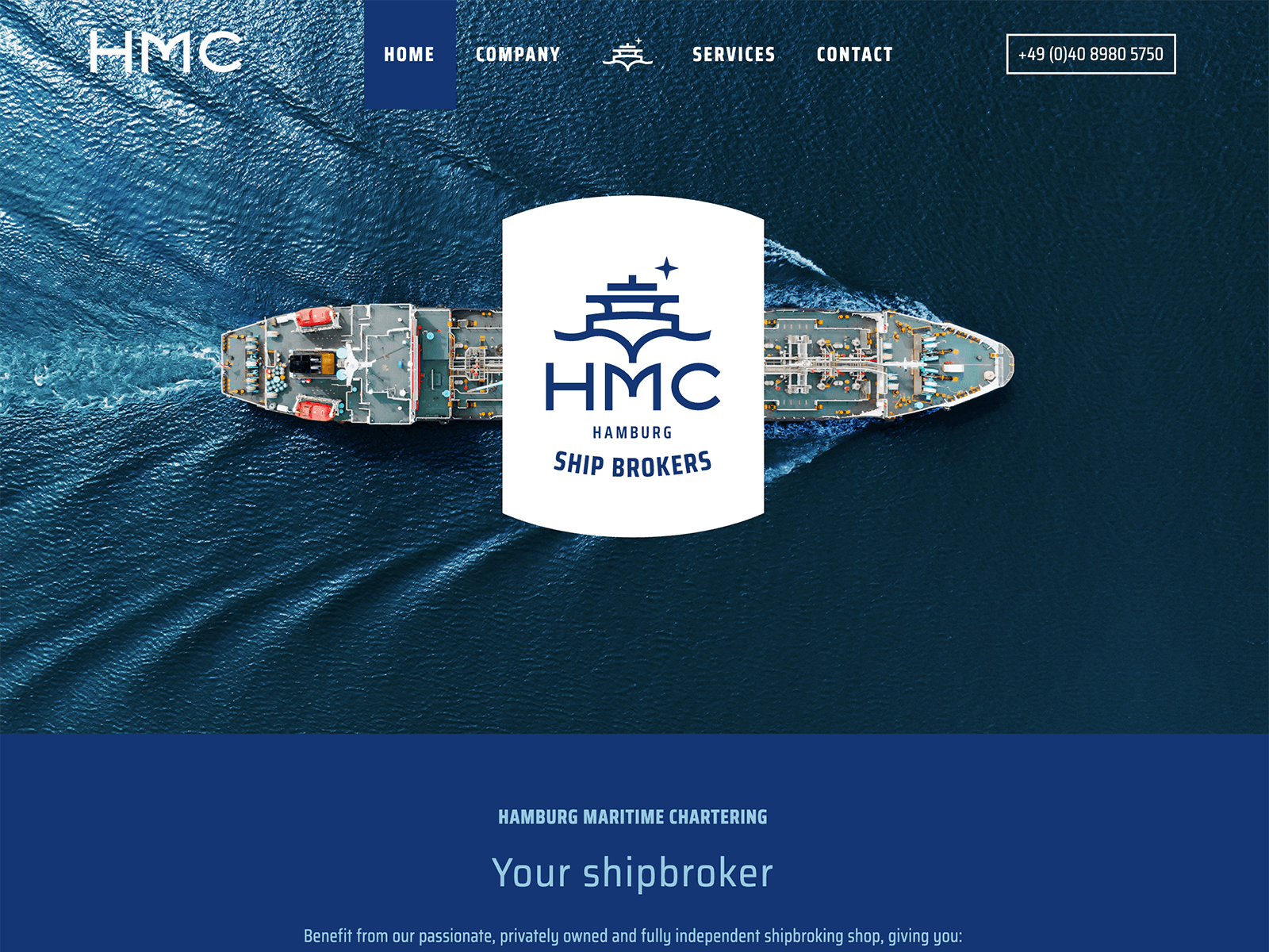 Wartungsvertrag Wordpress für HMC Shipping