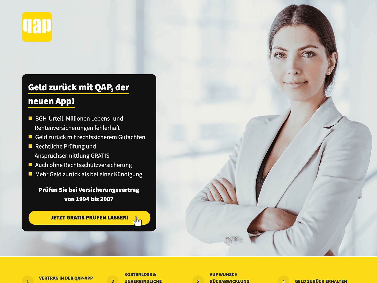 Web-App für Finanzprodukte - QAP die App