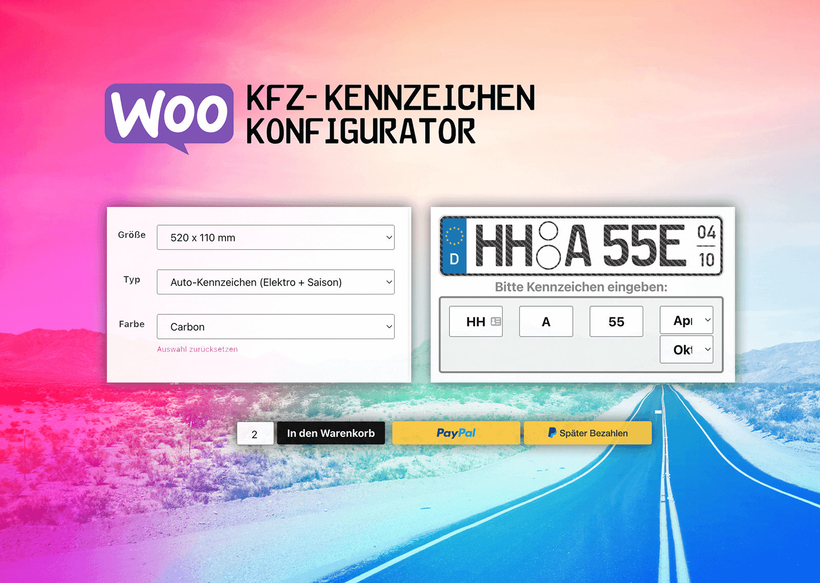 Woocommerce KFZ-Kennzeichen-Konfigurator 2022