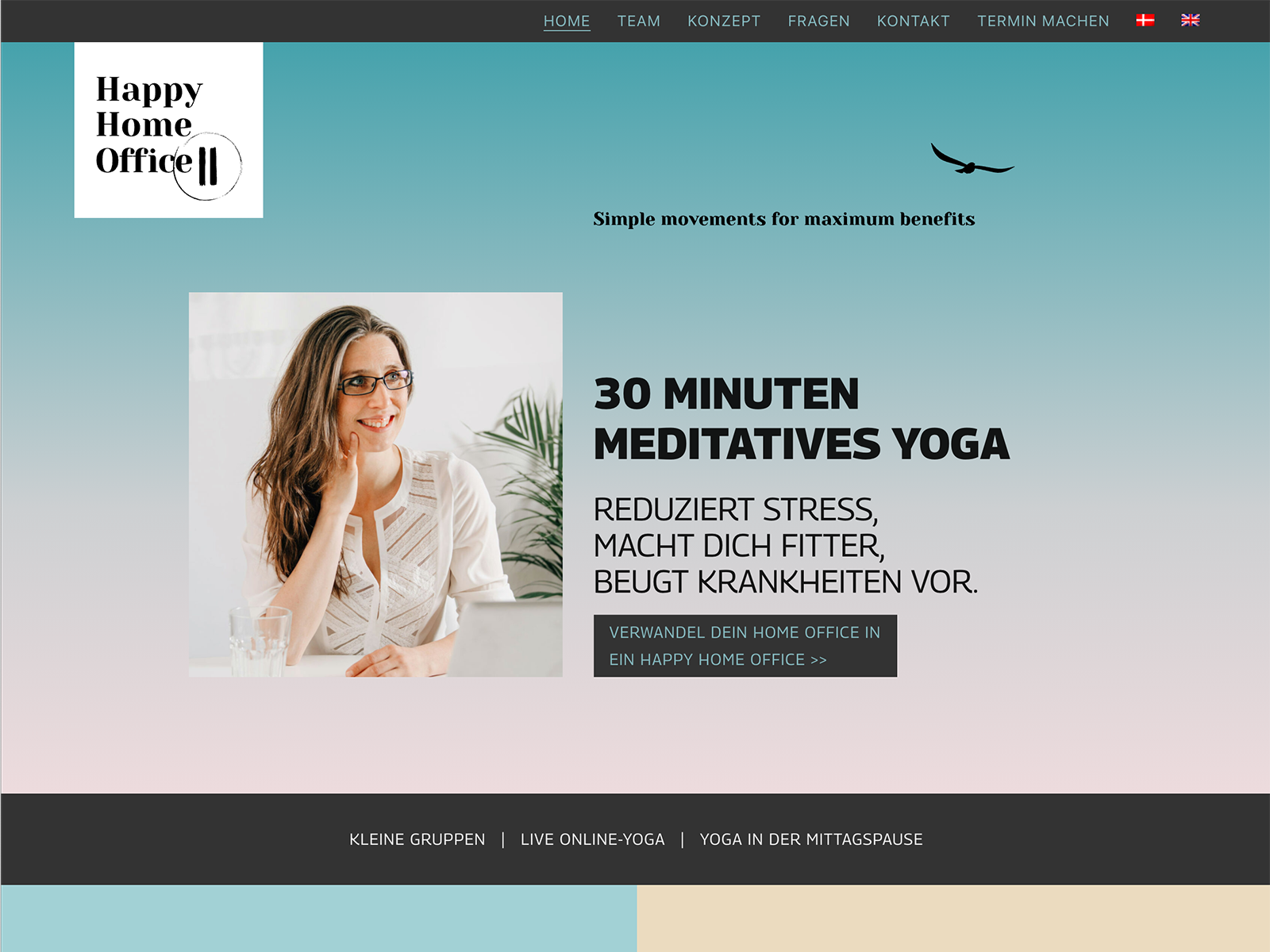 Happy Home Office - Live Yoga Online Launch auf Wordpress